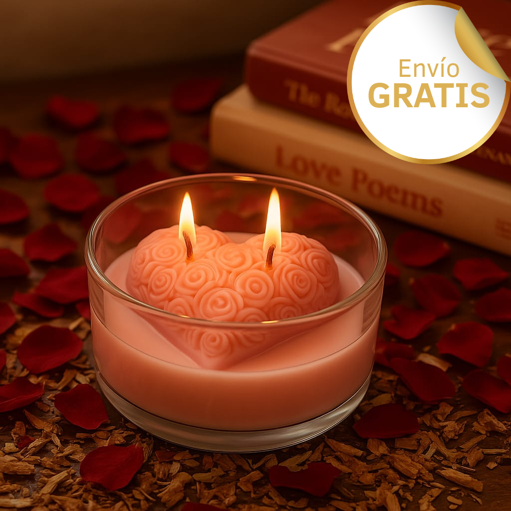 Llama del Corazón - Rosa & Jazmín - Cera de Palma 100% Natural