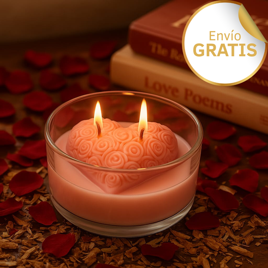 Llama del Corazón - Rosa & Jazmín - Cera de Palma 100% Natural