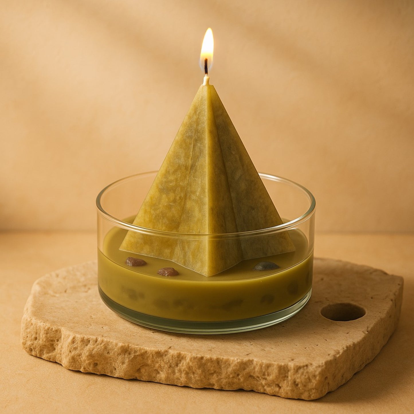 Vela Fuego de Abundancia – Prosperidad y Éxito, Cera de Palma 100%